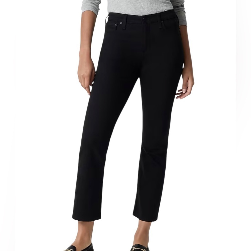 J. Crew Mid-Rise Flare Crop Womens Jeans Black NWT 34